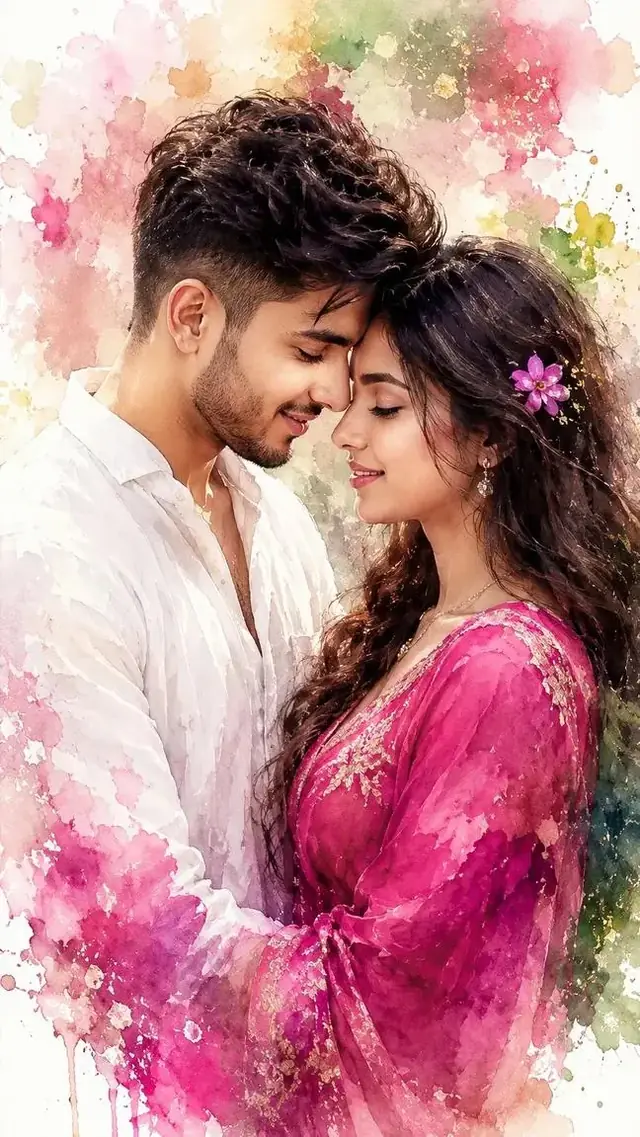 Romantic Watercolor Couple Love β€οΈπΈ | Forever Together