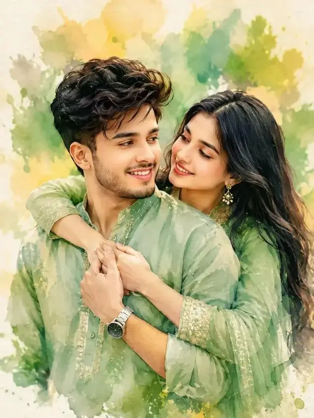 Forever Together ππΏ | Romantic Green Watercolor Couple
