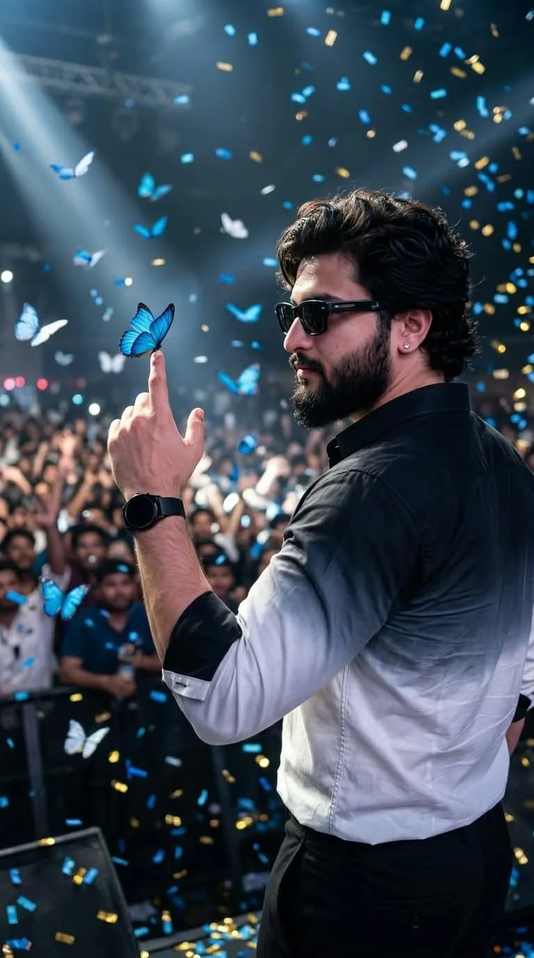 Butterfly King – Cinematic Superstar Attitude Portrait