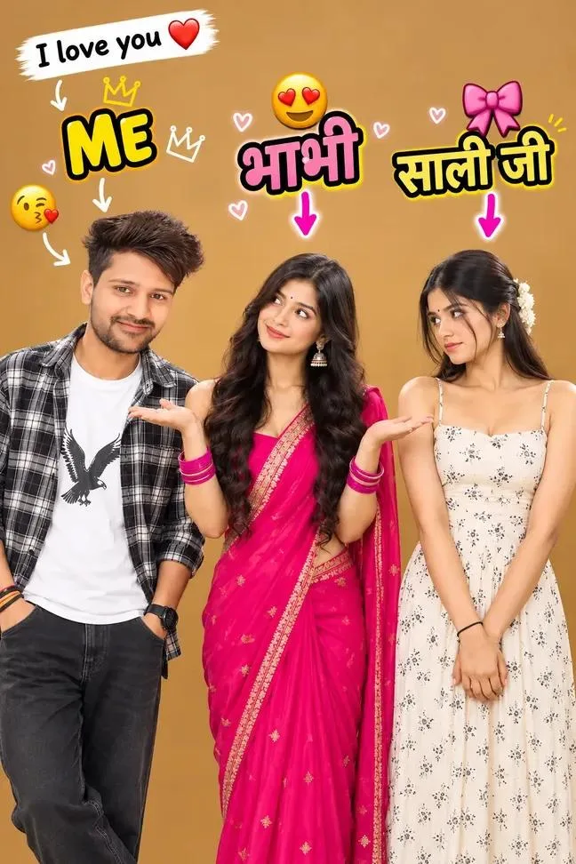 Bhabhi Saali Ji Funny Love Photo Editing, 3 Person Romantic Comedy, Viral AI Photo Prompt
